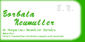 borbala neumuller business card